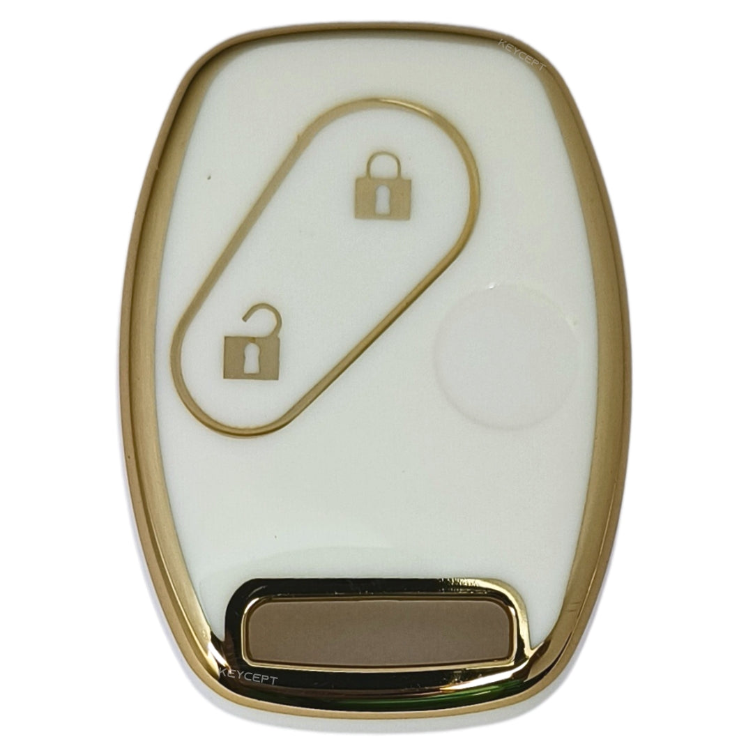 honda accord city civic amaze 2 button remote tpu white gold key accessories