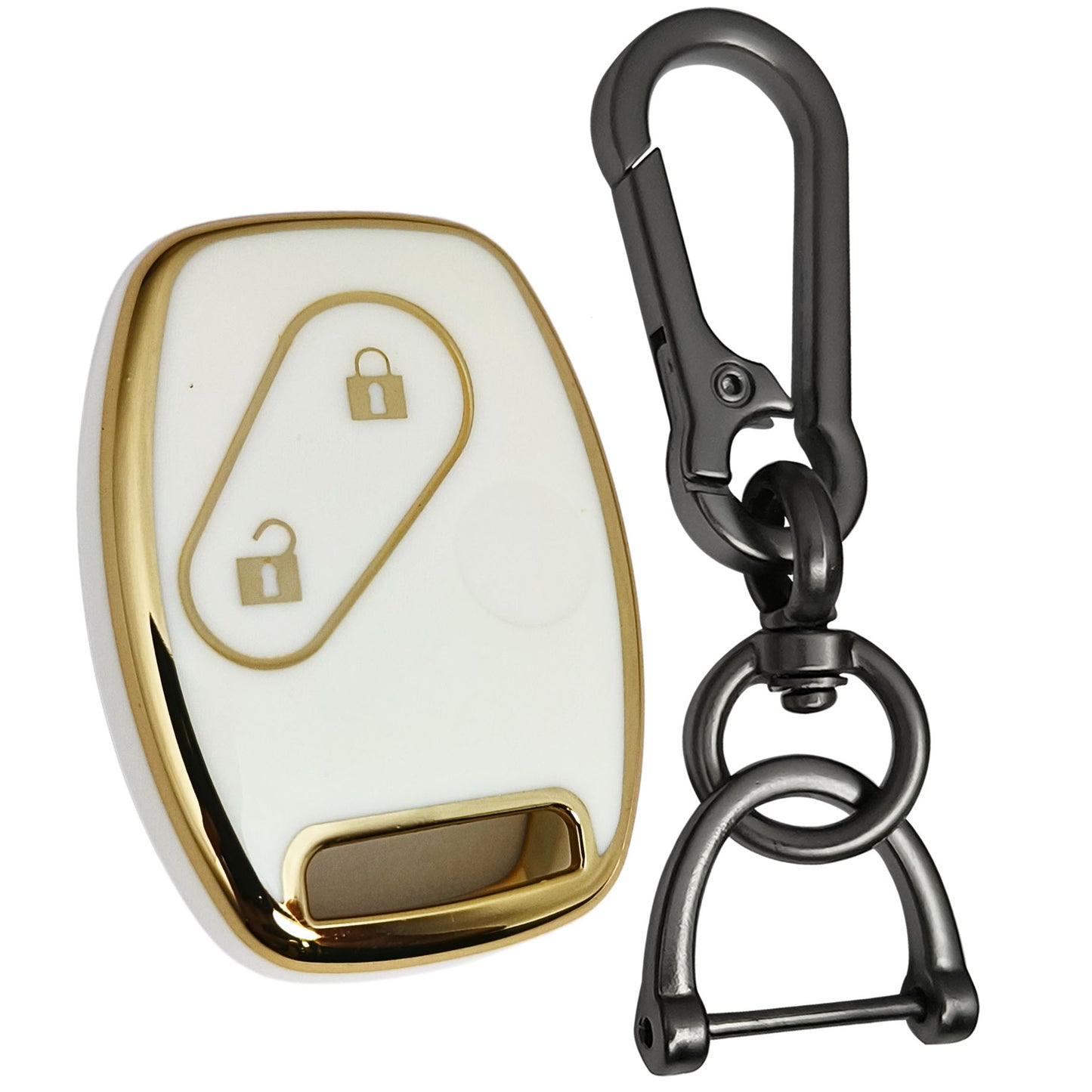 honda accord city civic amaze 2 button remote tpu white gold key accessories keychain