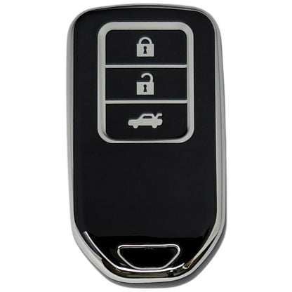 honda accord amaze jazz cr-v wr-v 3b smart tpu black silver key case accessories