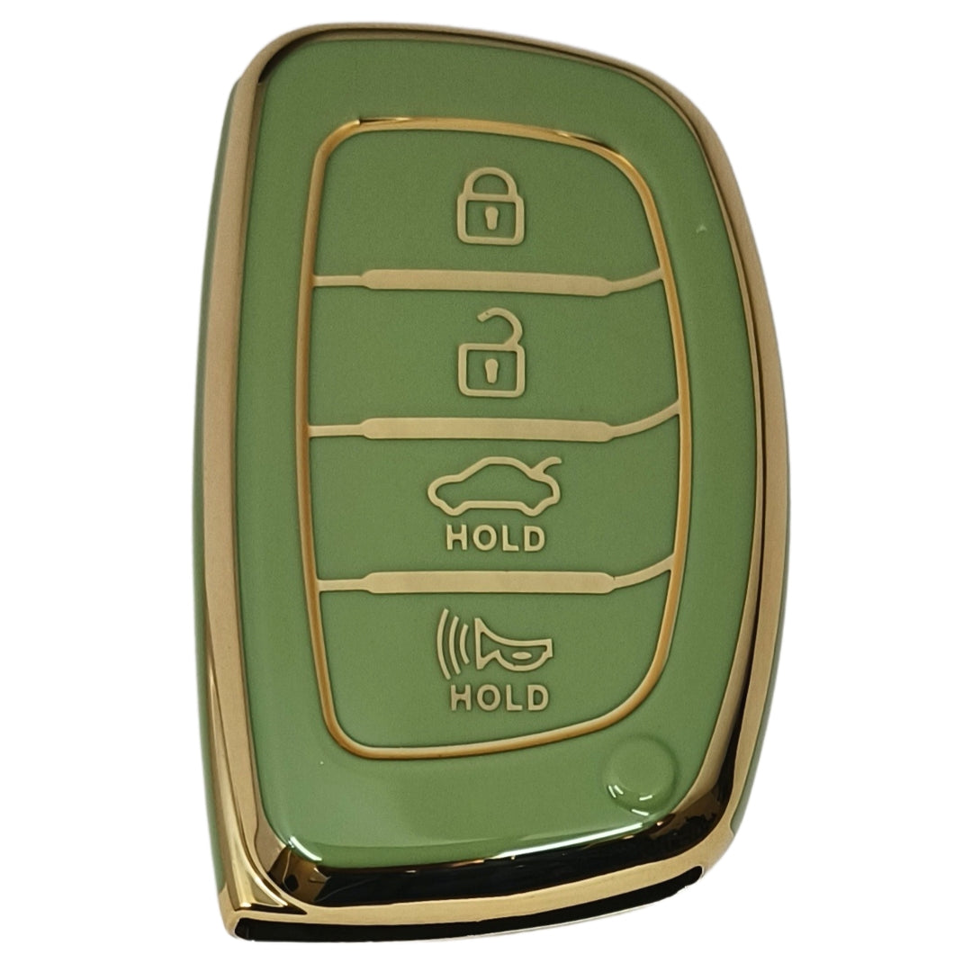 hyundai elantra smart 4 button  tpu green key case