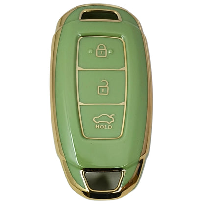 hyundai verna 3b smart tpu green gold key cover