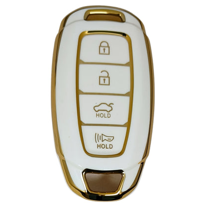 hyundai verna 4b smart tpu white gold key cover case accessories