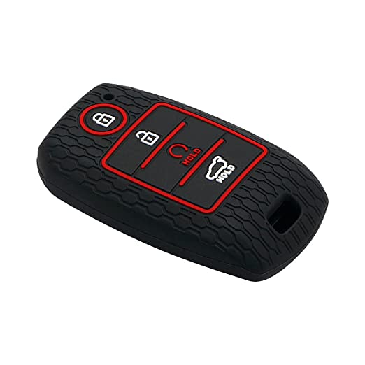 Silicone Key Cover Compatible for Kia Sonet Seltos 2020 4 Button