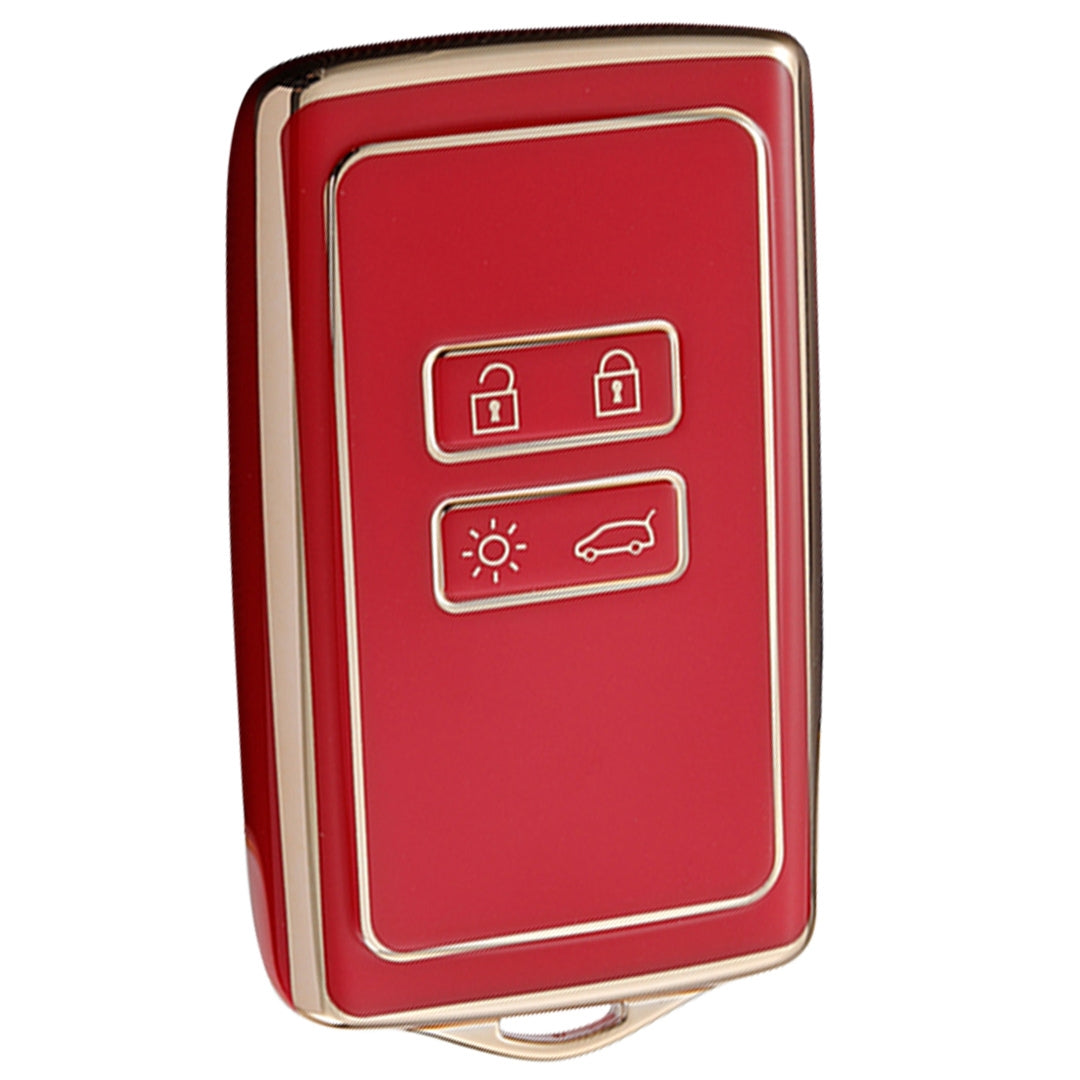 renault triber kiger 4b tpu red gold key case accessories