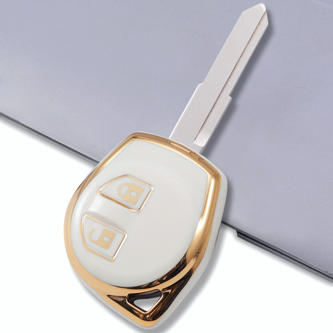 suzuki swift ertiga celerio wagonr brezza 2b remote tpu white gold keycover