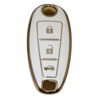 suzuki scross baleno swift urban cruiser 3 button smart tpu blue gold key cover case accessories