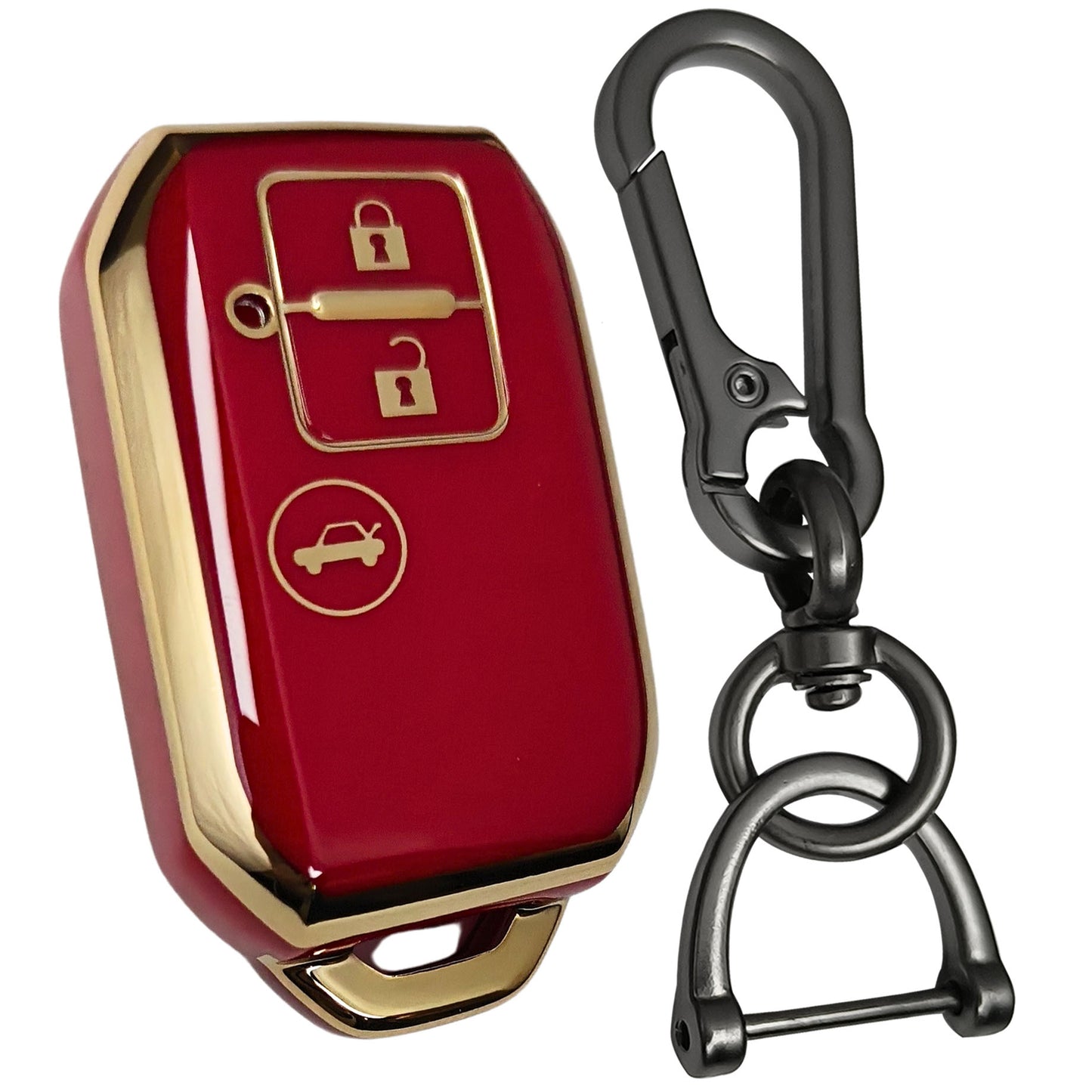 suzuki dzire ertiga swift baleno 3b smart tpu key cover red key accessories keychain