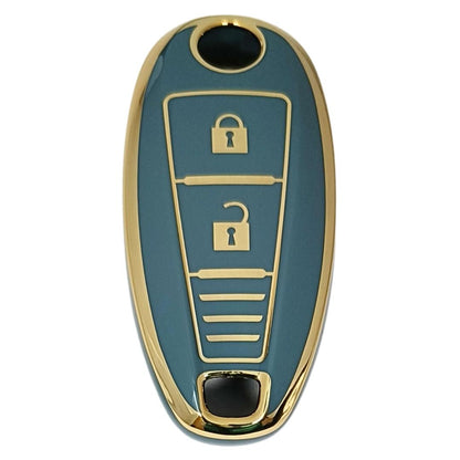 suzuki s-cross baleno brezza ciaz swift 2b smart tpu blue gold key cover case