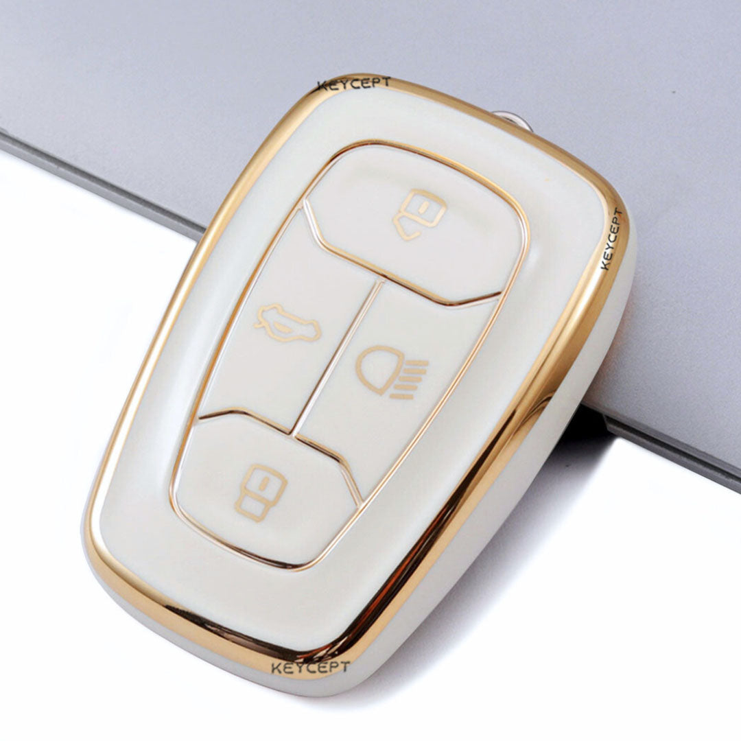 tata nexon harrier safari punch altroz tpu cover white gold key cover case accessories