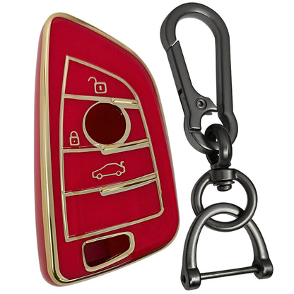 bmw x-series m-series 3-series 3b smart tpu red gold key case keychain