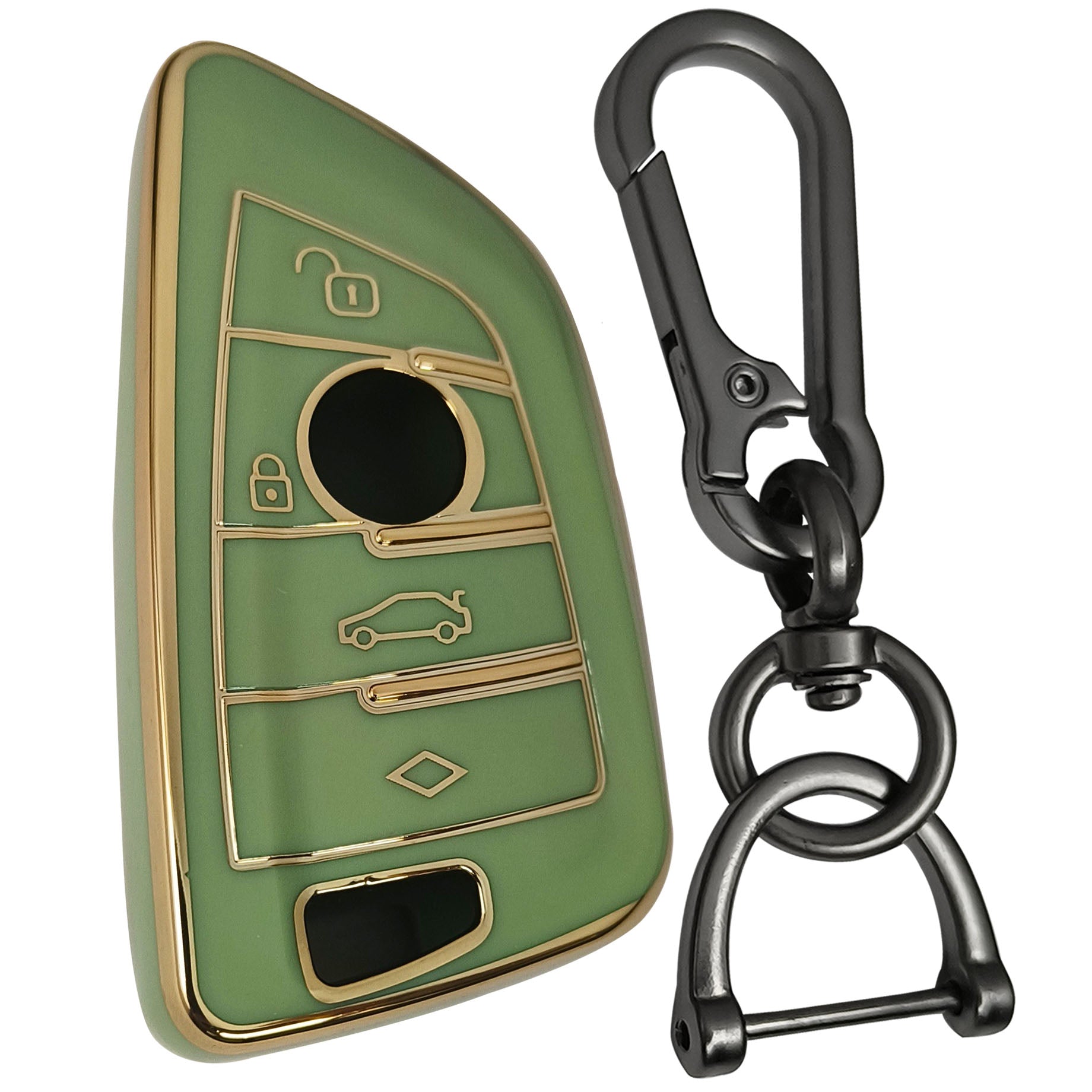 bmw x-series m-series 3-series 4b smart tpu green gold keycover accessories keychain