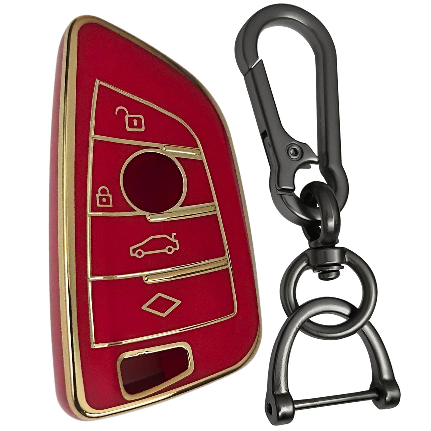 bmw x-series m-series 3-series 4b smart tpu red gold key accessories keychain