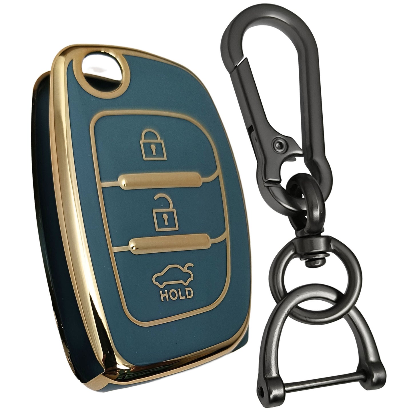 hyundai i20new 3b flip tpu blue key cover case keychain