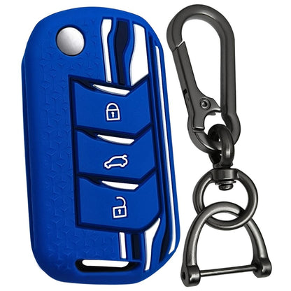 mahindra marazzo 3 button flip key silicone keycover case accessories keychain