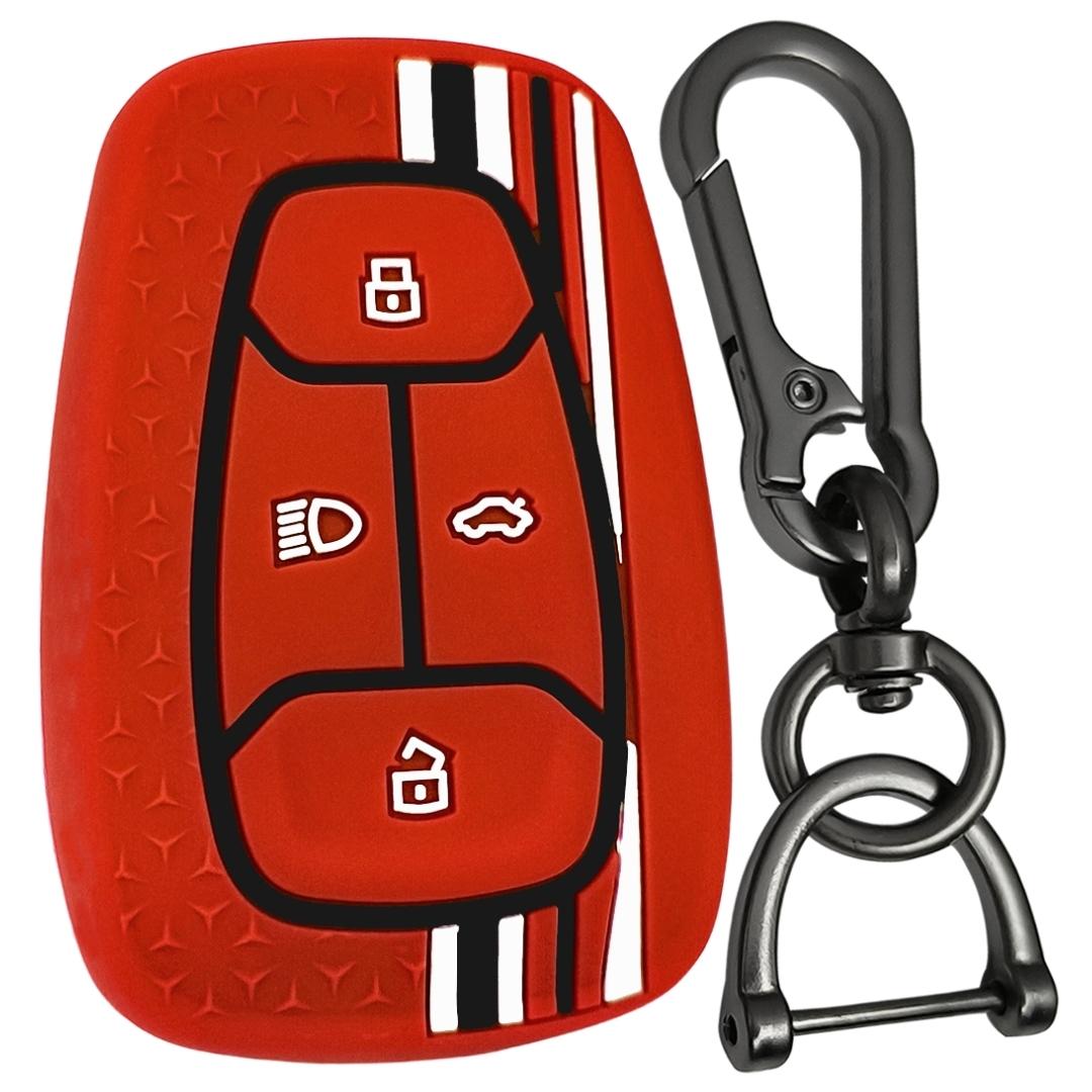 tristar tata nexon safari 4 button smart silicone keycover case accessories keychain 01