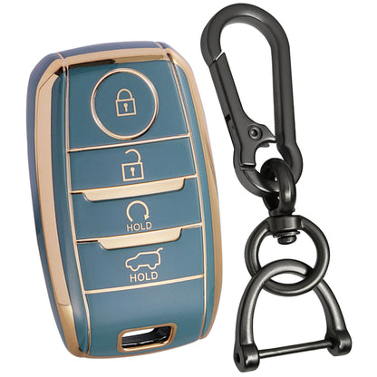 kia seltos hold down 4b tpu blue gold key accessories keychain