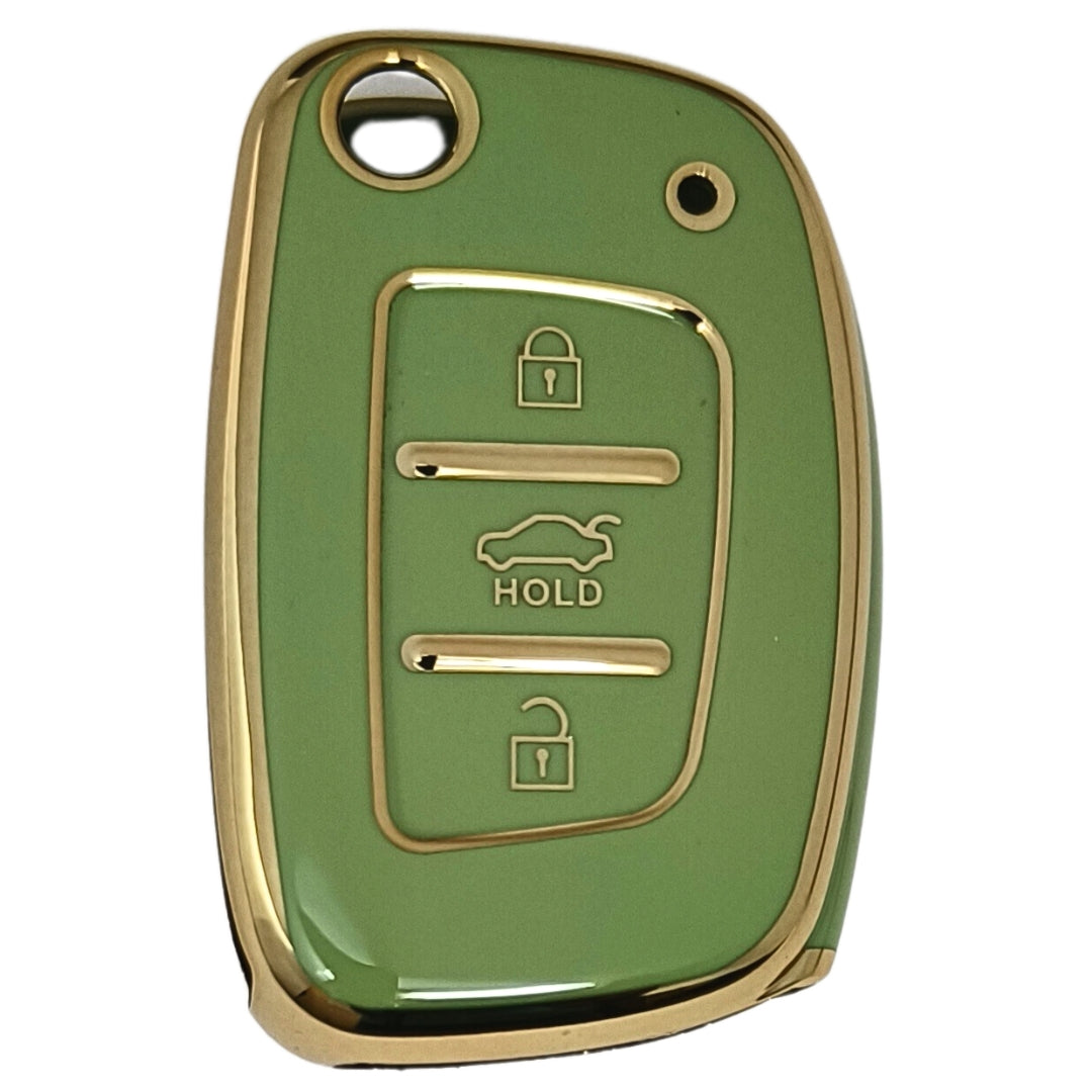 hyundai i20new flip 3b tpu green car key accessories