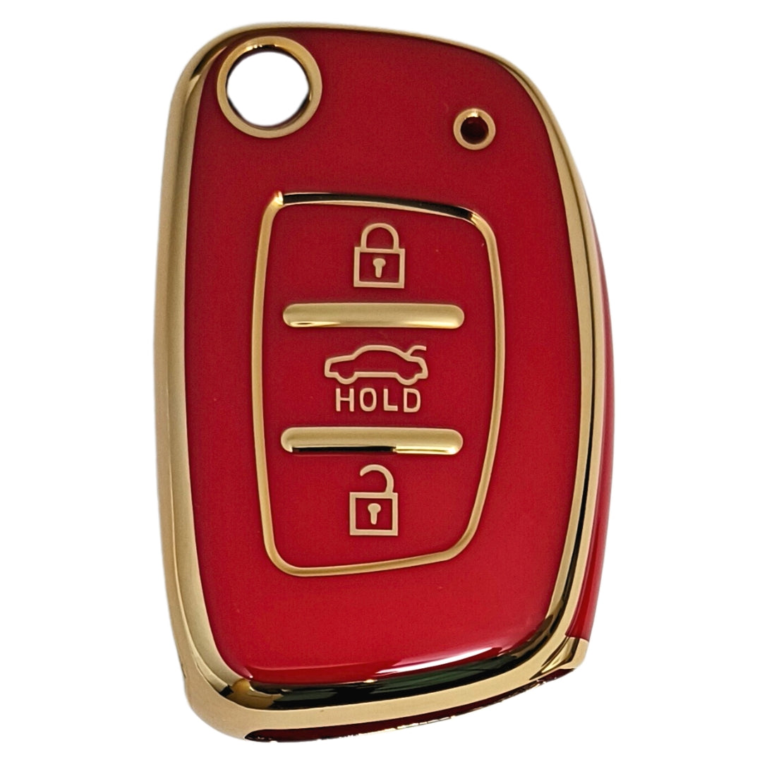 hyundai i20new flip 3b tpu red key cover accessories 
