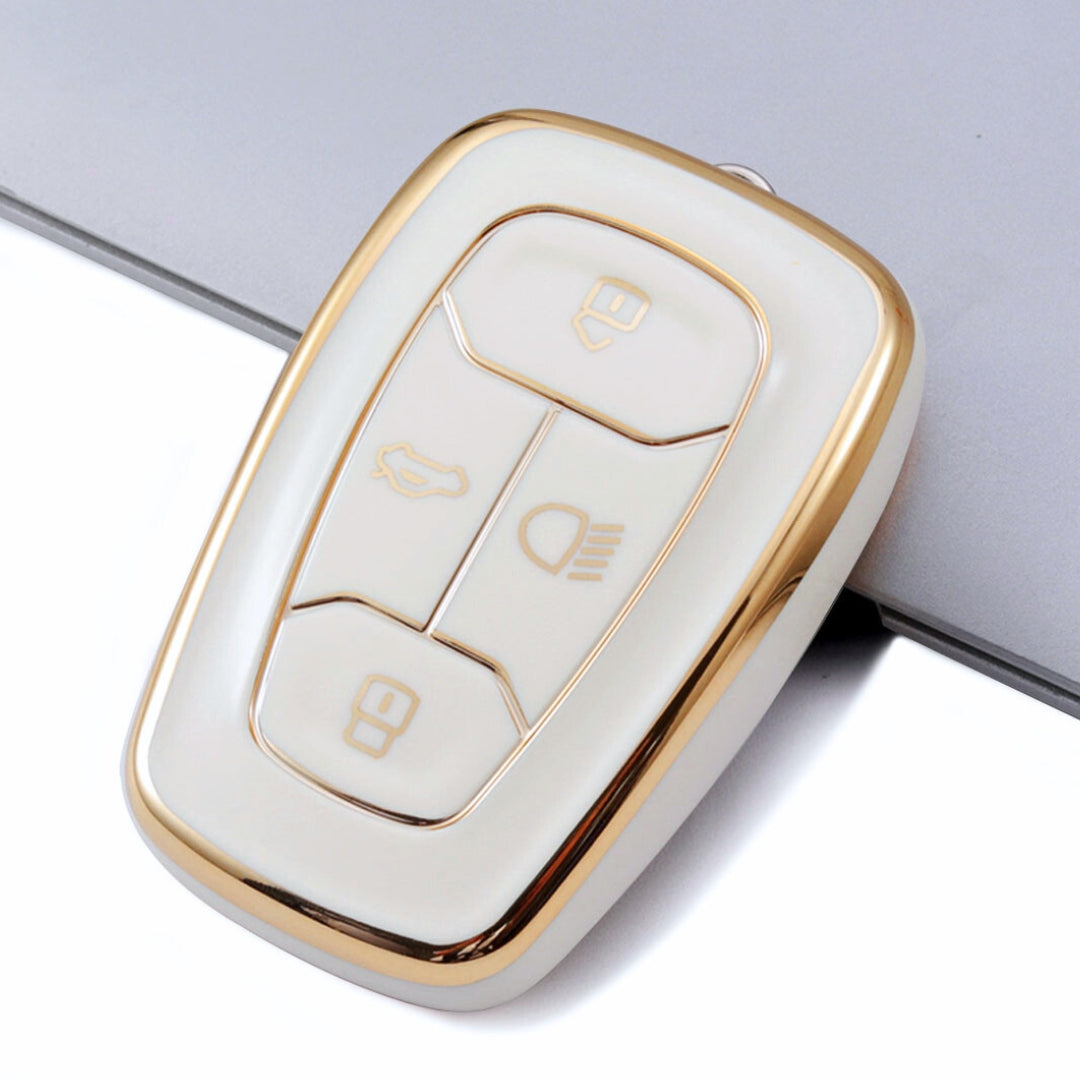 tata nexon harrier safari punch altroz tpu white gold key cover case accessories 