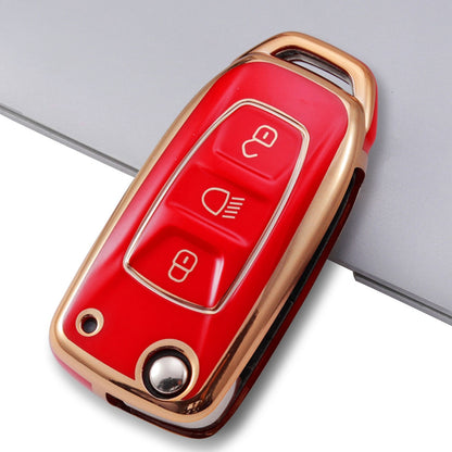 tata zest nexon hexa tiago 3 button flip tpu red gold key cover case accessories