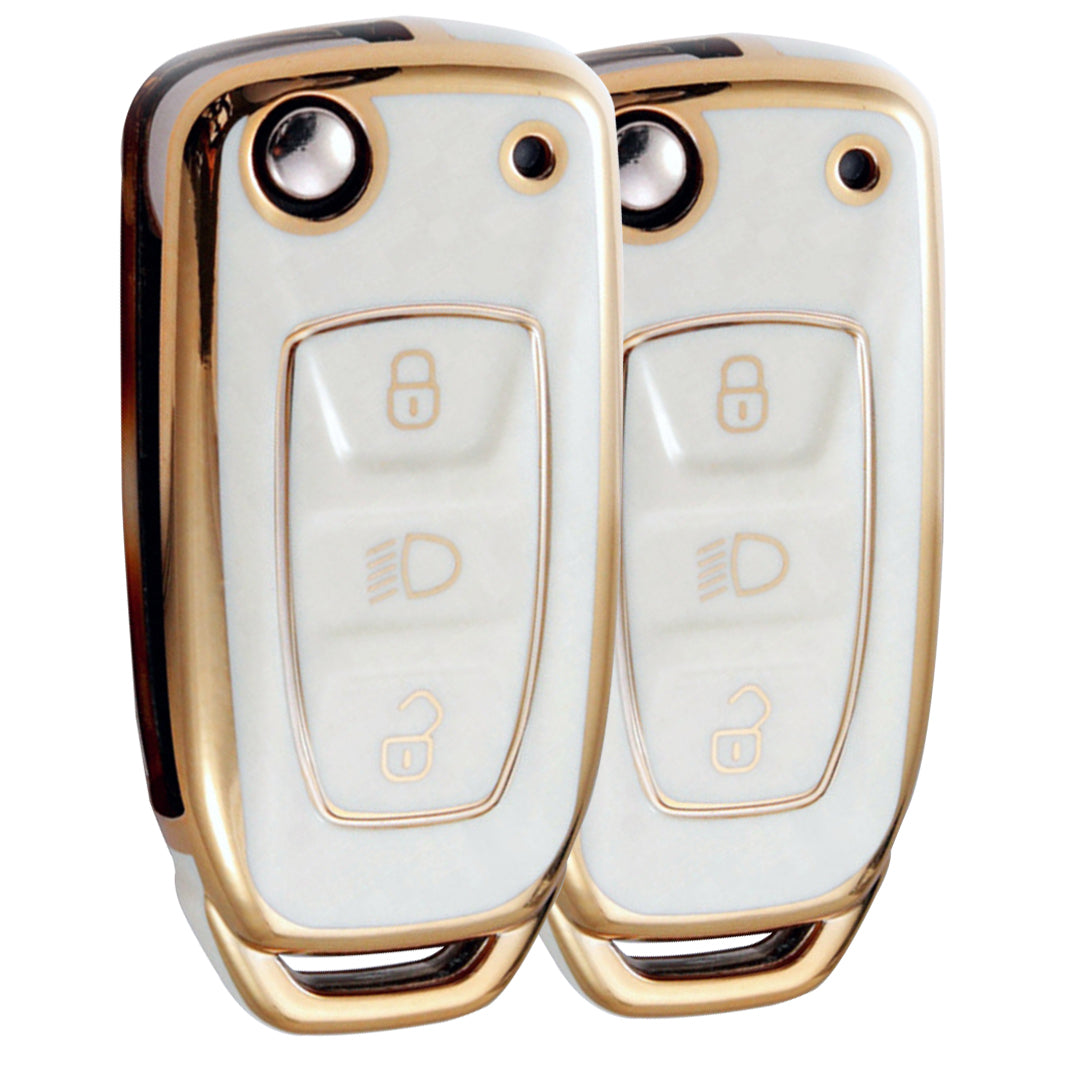 tata zest nexon hexa tiago 3b flip tpu white and white key cover case accessories